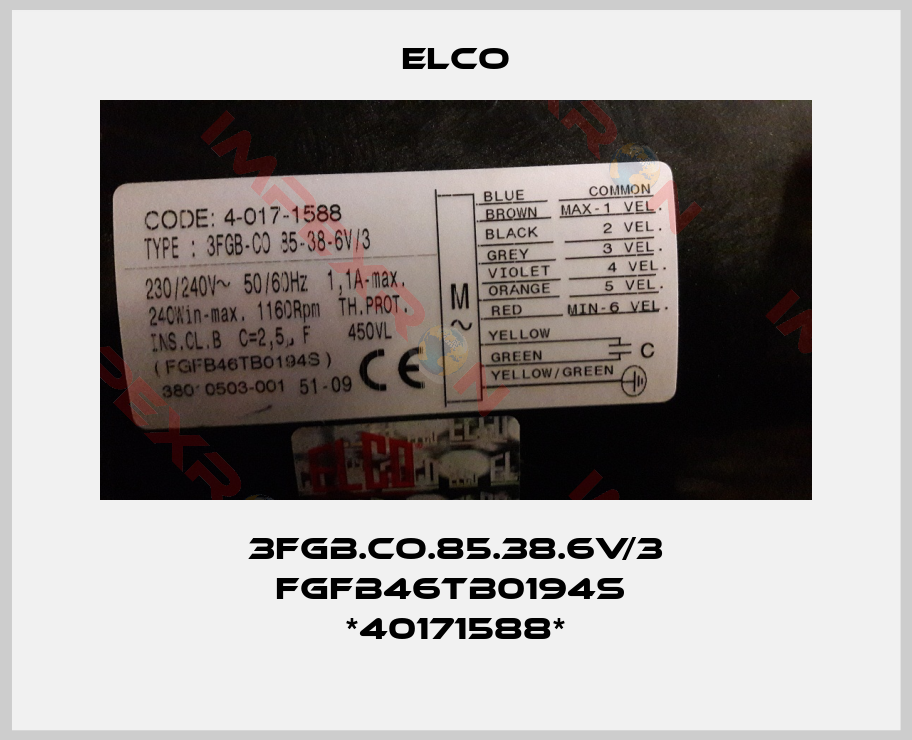 Elco-3FGB.CO.85.38.6V/3 FGFB46TB0194S  *40171588*