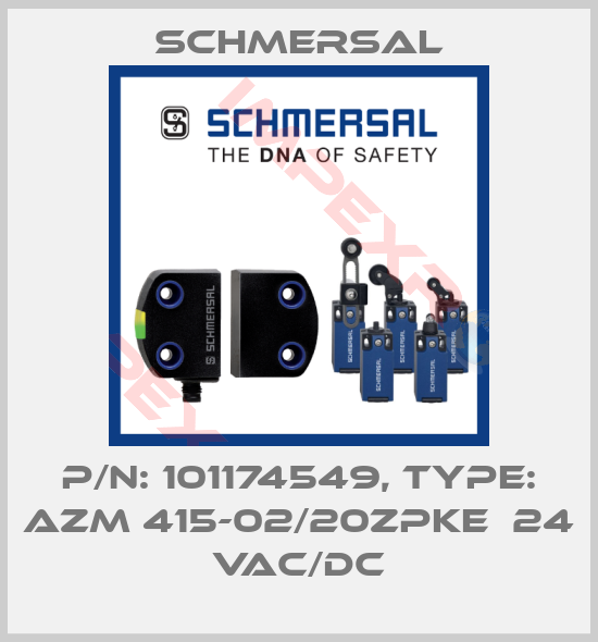 Schmersal-p/n: 101174549, Type: AZM 415-02/20ZPKE  24 VAC/DC