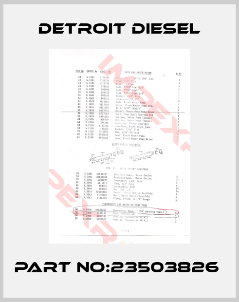 Detroit Diesel-Part No:23503826 