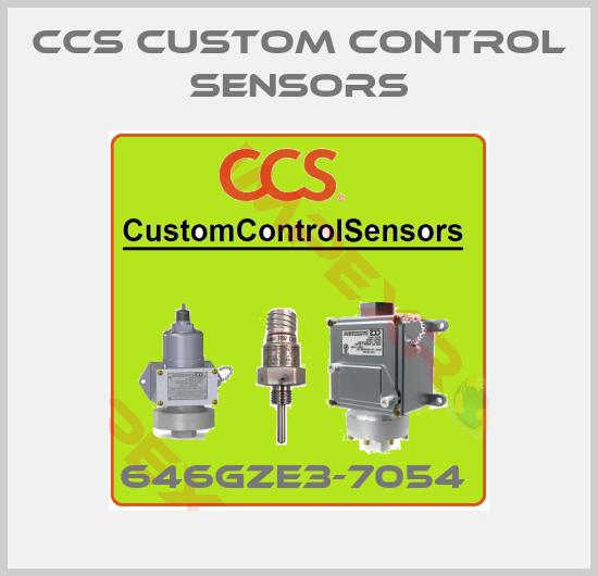 CCS Custom Control Sensors-646GZE3-7054 
