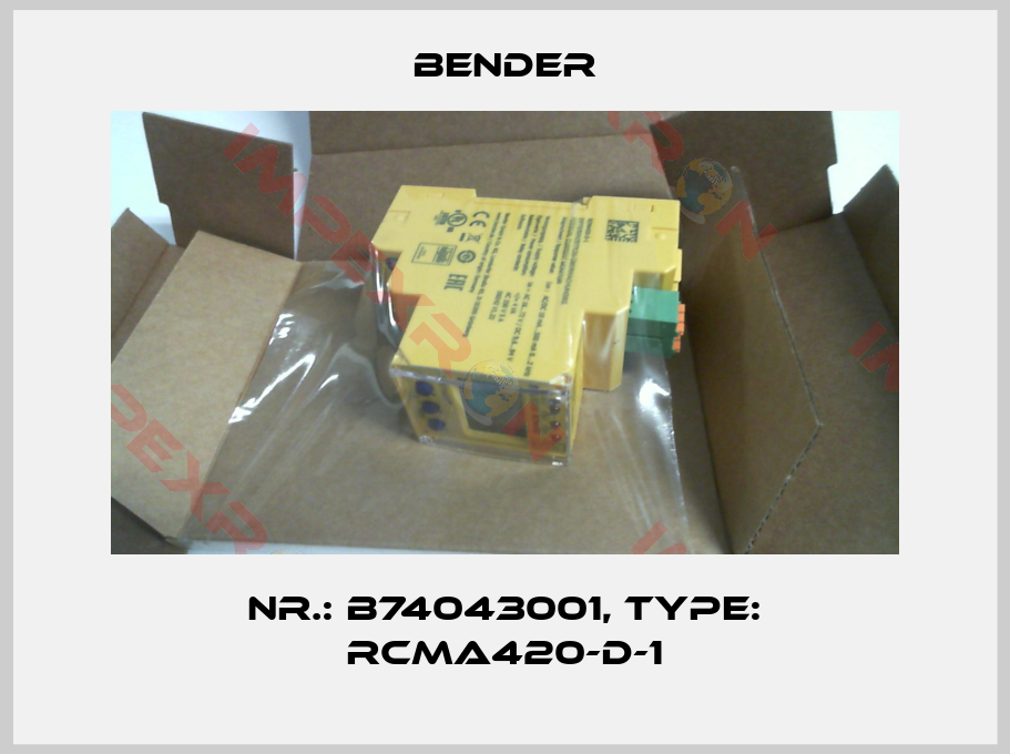 Bender-Nr.: B74043001, Type: RCMA420-D-1