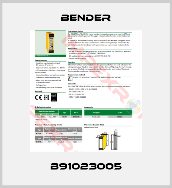 Bender-B91023005