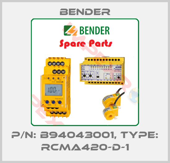 Bender-p/n: B94043001, Type: RCMA420-D-1