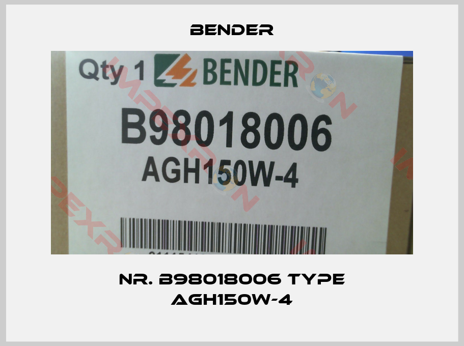 Bender-Nr. B98018006 Type AGH150W-4