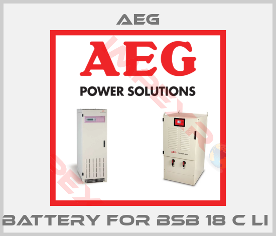 AEG-BATTERY FOR BSB 18 C LI 