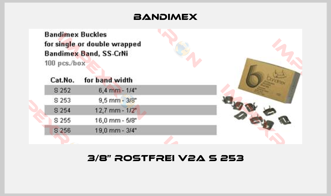 Bandimex-3/8” rostfrei V2A S 253 