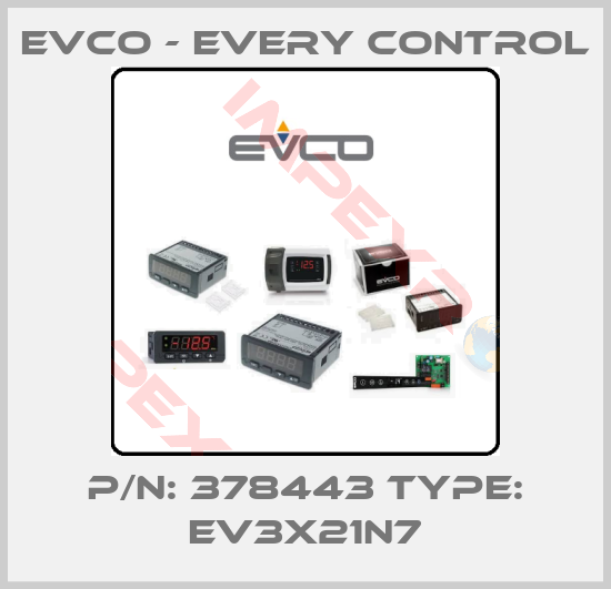 EVCO - Every Control-P/N: 378443 Type: EV3X21N7