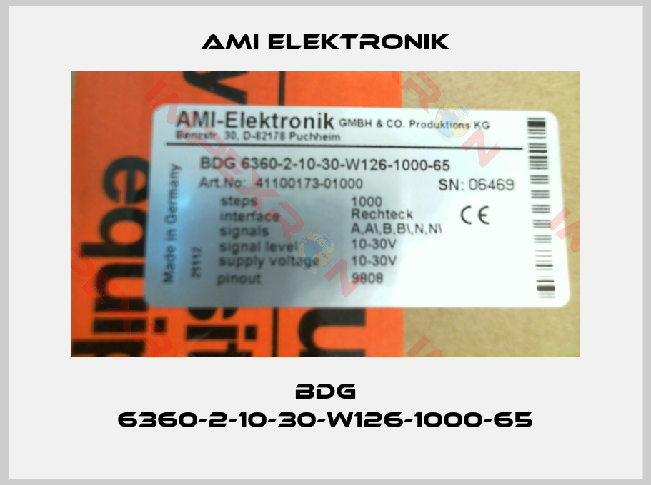Ami Elektronik-BDG 6360-2-10-30-W126-1000-65