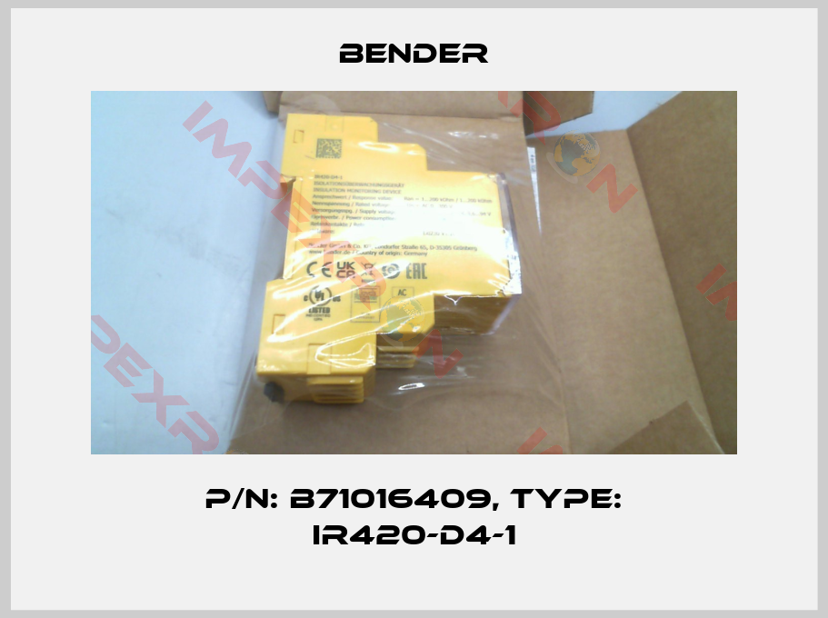 Bender-p/n: B71016409, Type: IR420-D4-1