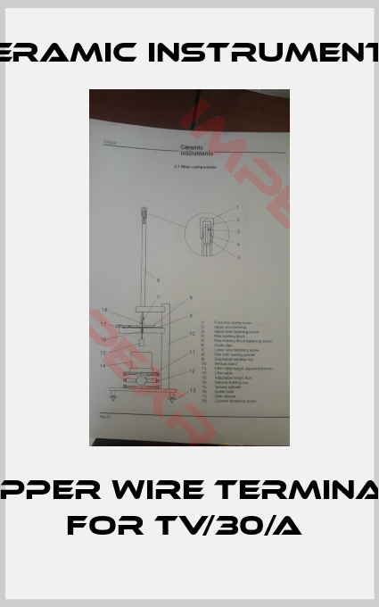 Ceramic Instruments-Upper wire terminal For TV/30/A 