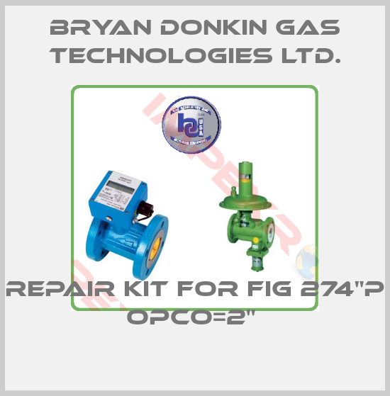 Bryan Donkin Gas Technologies Ltd.-Repair kit for Fig 274"P OPCO=2" 