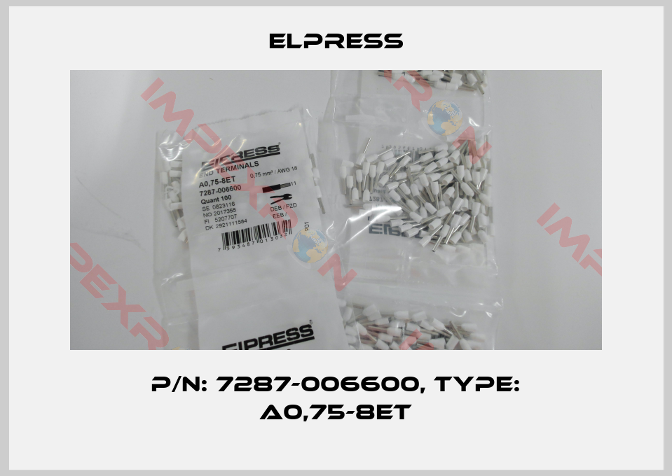 Elpress-p/n: 7287-006600, Type: A0,75-8ET