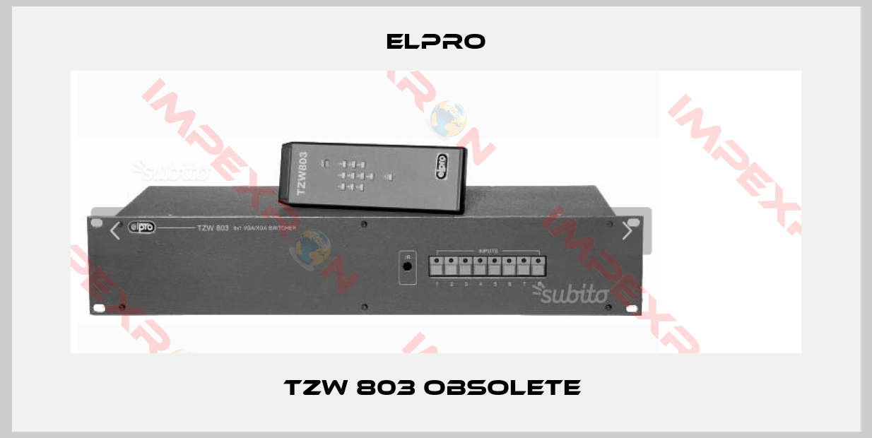 Elpro-TZW 803 obsolete 