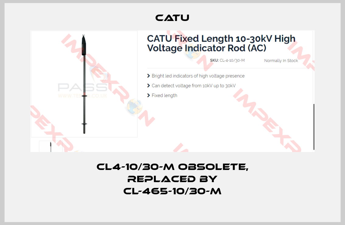 Catu-CL4-10/30-M obsolete, replaced by CL-465-10/30-M