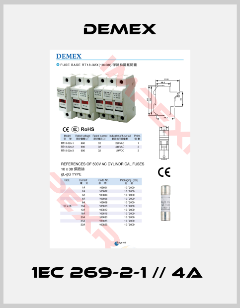 Demex-1EC 269-2-1 // 4A 