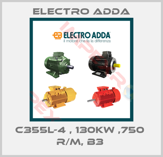 Electro Adda-C355L-4 , 130KW ,750  R/M, B3 