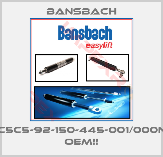 Bansbach-C5C5-92-150-445-001/000N  OEM!!