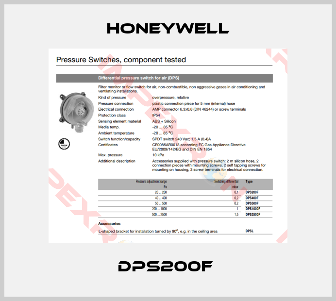 Honeywell-DPS200F 