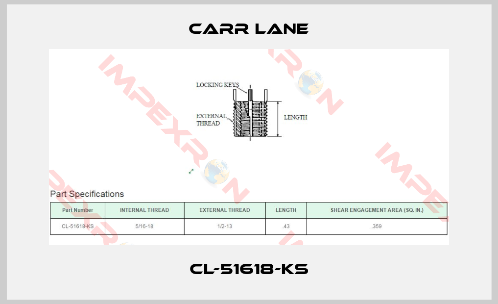 Carr Lane-CL-51618-KS