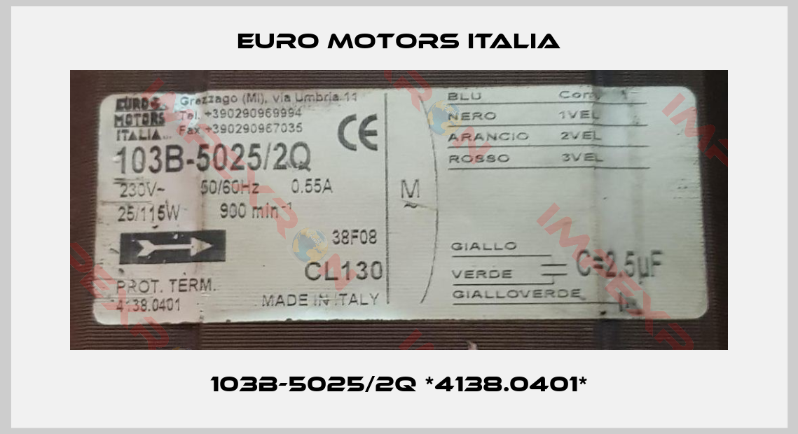 Euro Motors Italia-103B-5025/2Q *4138.0401*