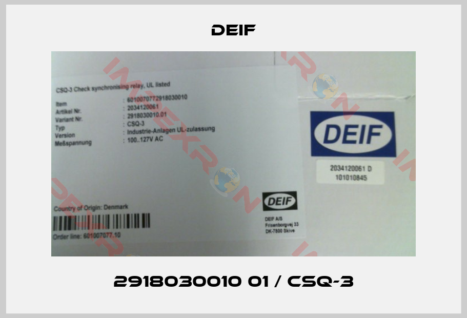 Deif-2918030010 01 / CSQ-3