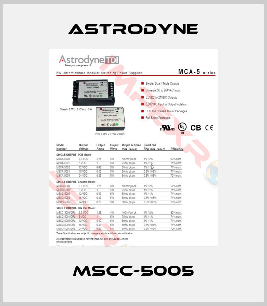 Astrodyne-MSCC-5005