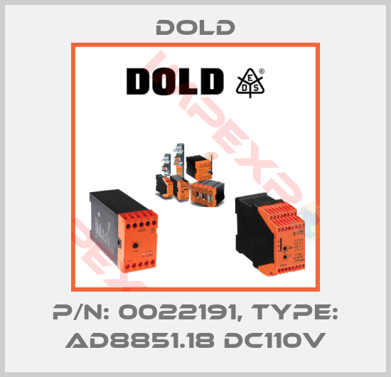 Dold-p/n: 0022191, Type: AD8851.18 DC110V