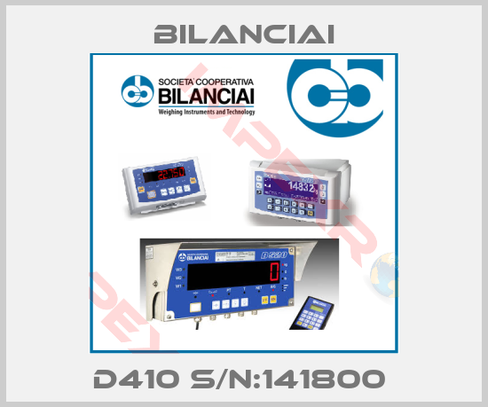 Bilanciai-D410 S/N:141800 
