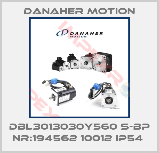 Danaher Motion-DBL3013030Y560 S-BP NR:194562 10012 IP54 