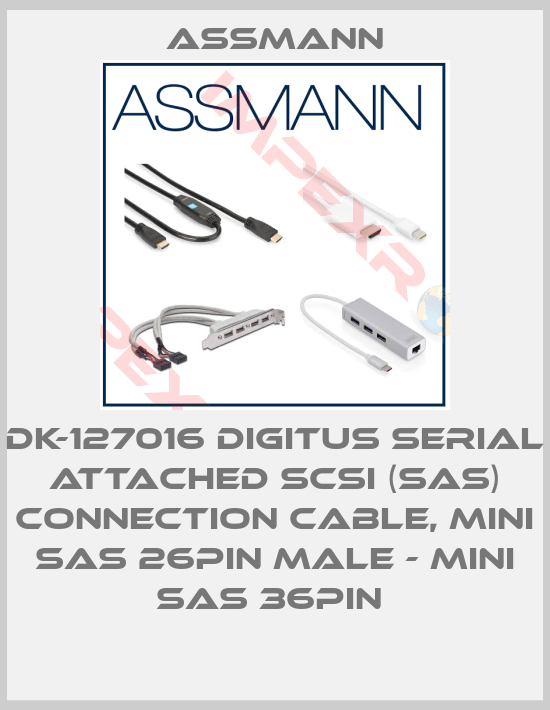 Assmann-DK-127016 DIGITUS SERIAL ATTACHED SCSI (SAS) CONNECTION CABLE, MINI SAS 26PIN MALE - MINI SAS 36PIN 