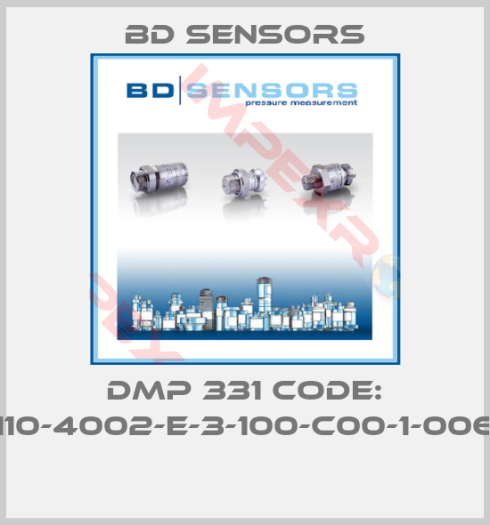 Bd Sensors-DMP 331 CODE: 110-4002-E-3-100-C00-1-006 