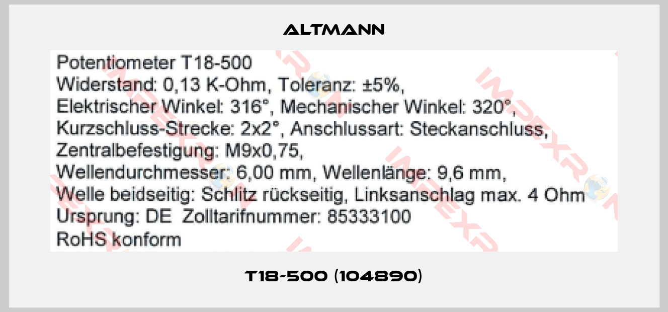 ALTMANN-T18-500 (104890)