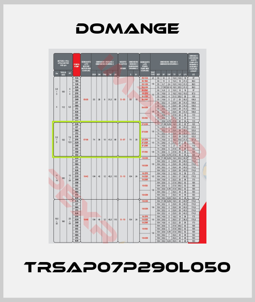 Domange-TRSAP07P290L050