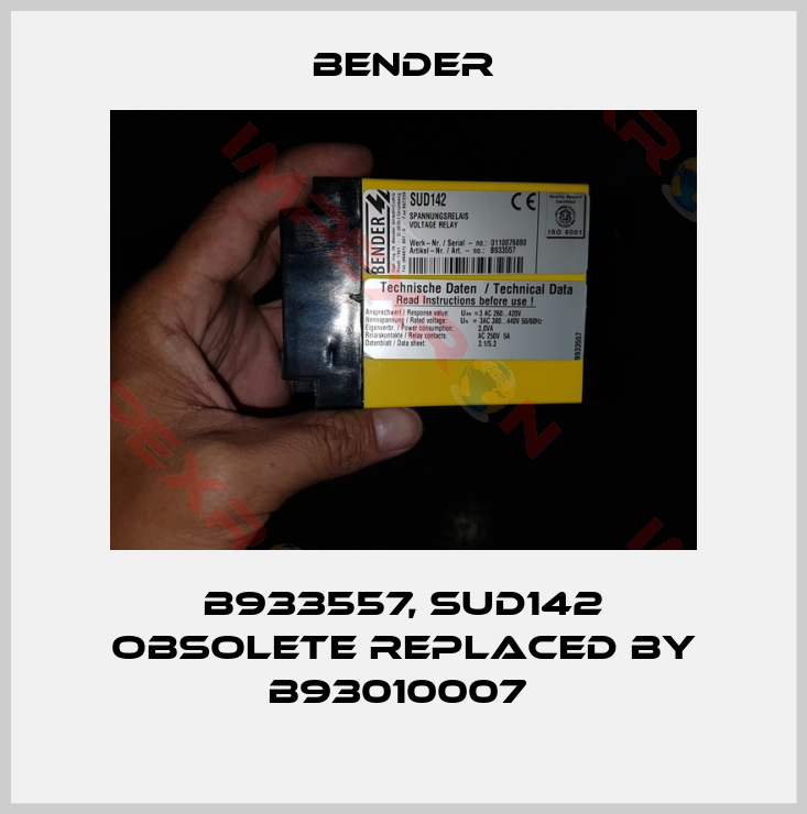 Bender-B933557, SUD142 obsolete replaced by B93010007 