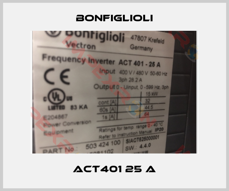Bonfiglioli-ACT401 25 A