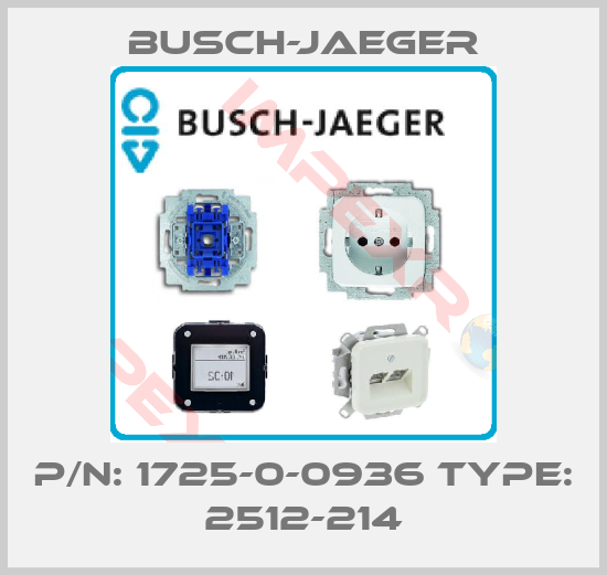 Busch-Jaeger-P/N: 1725-0-0936 Type: 2512-214
