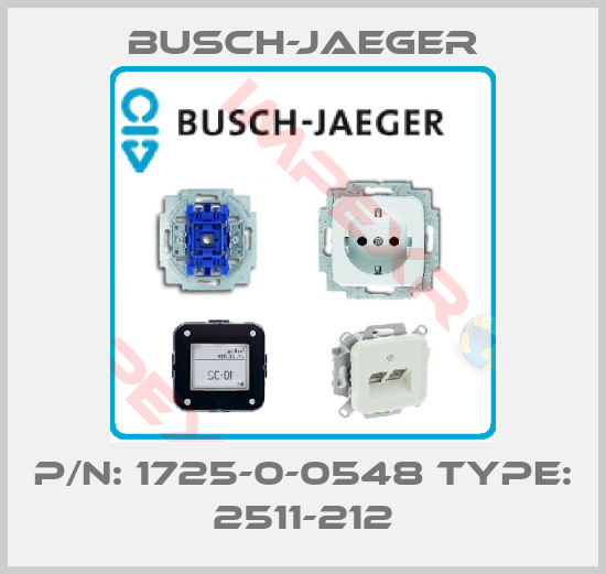 Busch-Jaeger-P/N: 1725-0-0548 Type: 2511-212