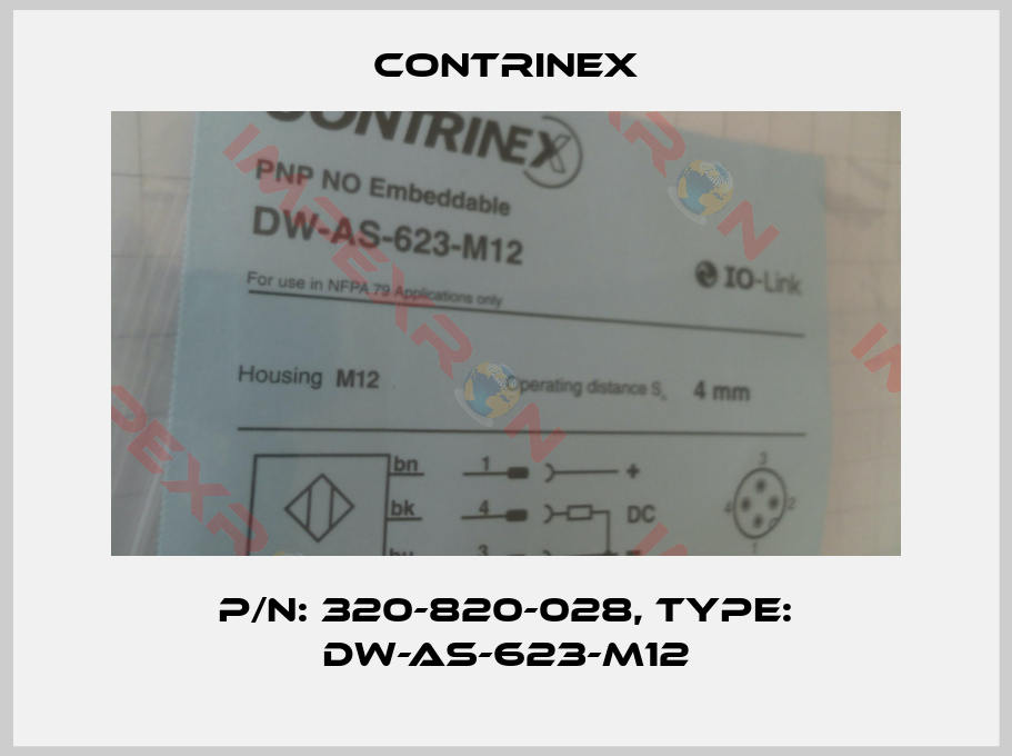 Contrinex-p/n: 320-820-028, Type: DW-AS-623-M12