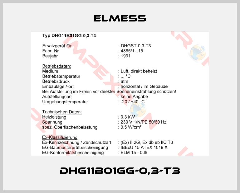 Elmess-DHG11B01GG-0,3-T3