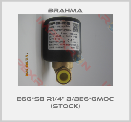 Brahma-E6G*S8 R1/4" B/BE6*GMOC (stock)
