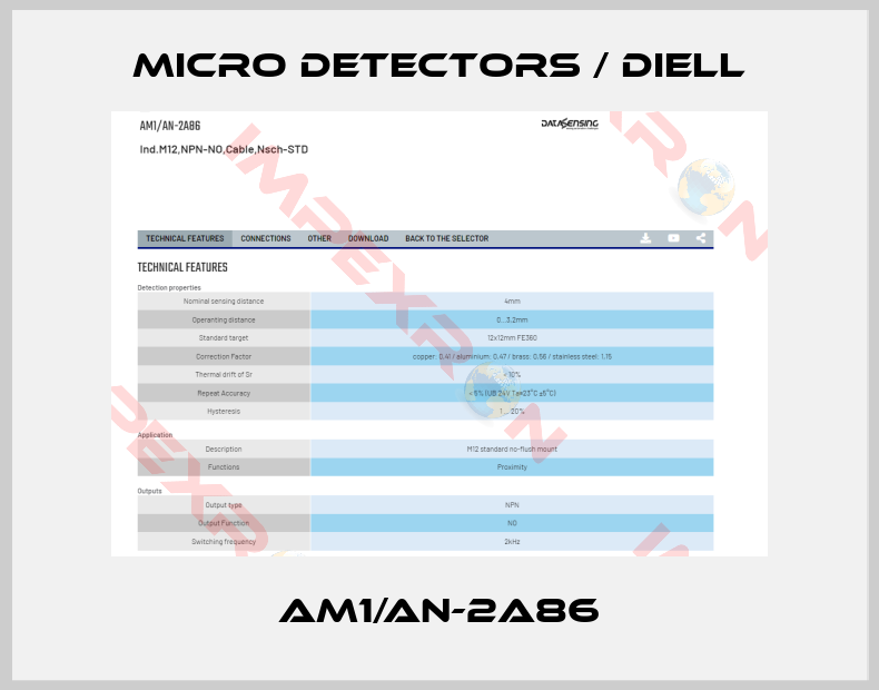 Micro Detectors / Diell-AM1/AN-2A86
