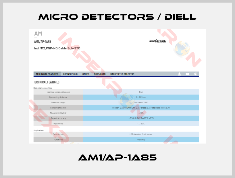 Micro Detectors / Diell-AM1/AP-1A85