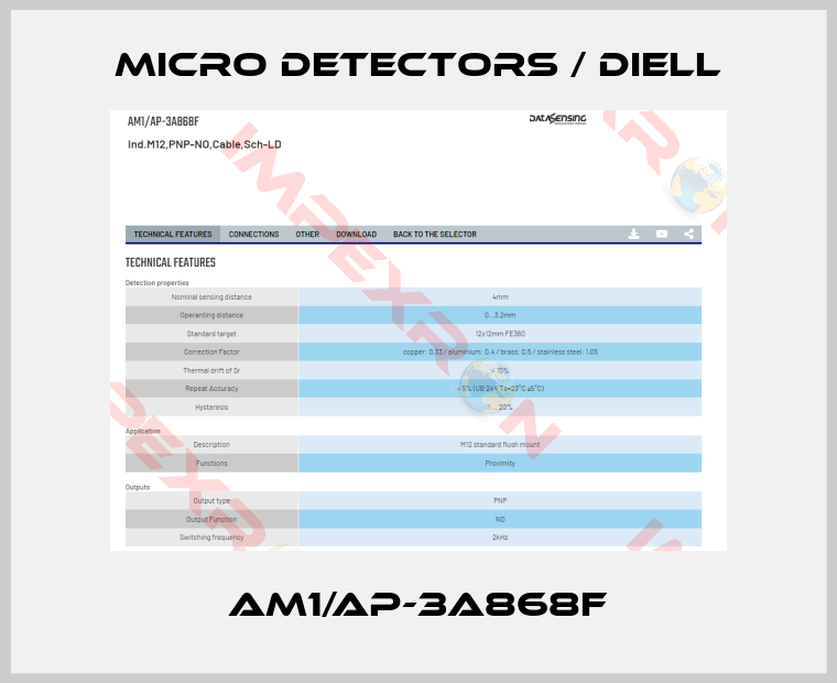 Micro Detectors / Diell-AM1/AP-3A868F