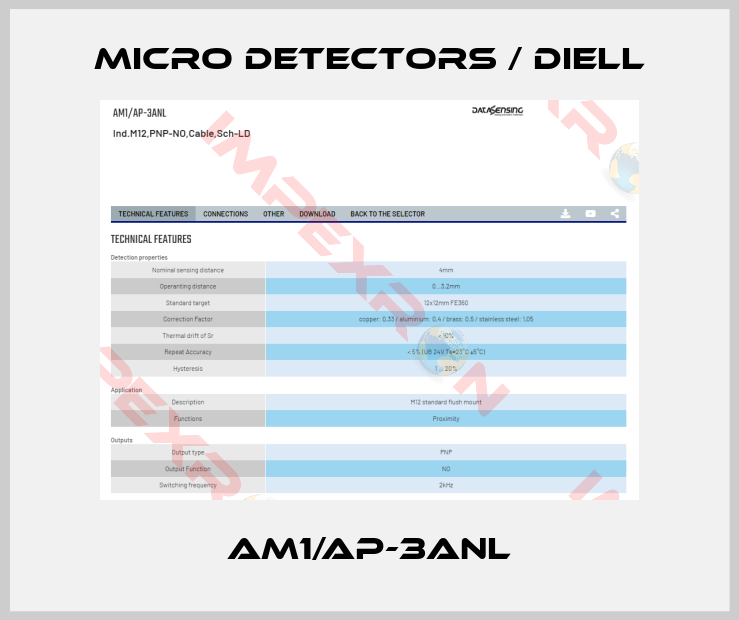 Micro Detectors / Diell-AM1/AP-3ANL