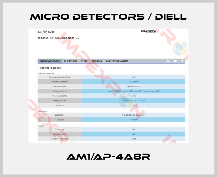 Micro Detectors / Diell-AM1/AP-4A8R