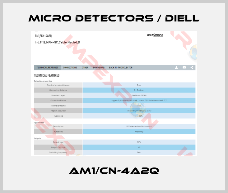 Micro Detectors / Diell-AM1/CN-4A2Q