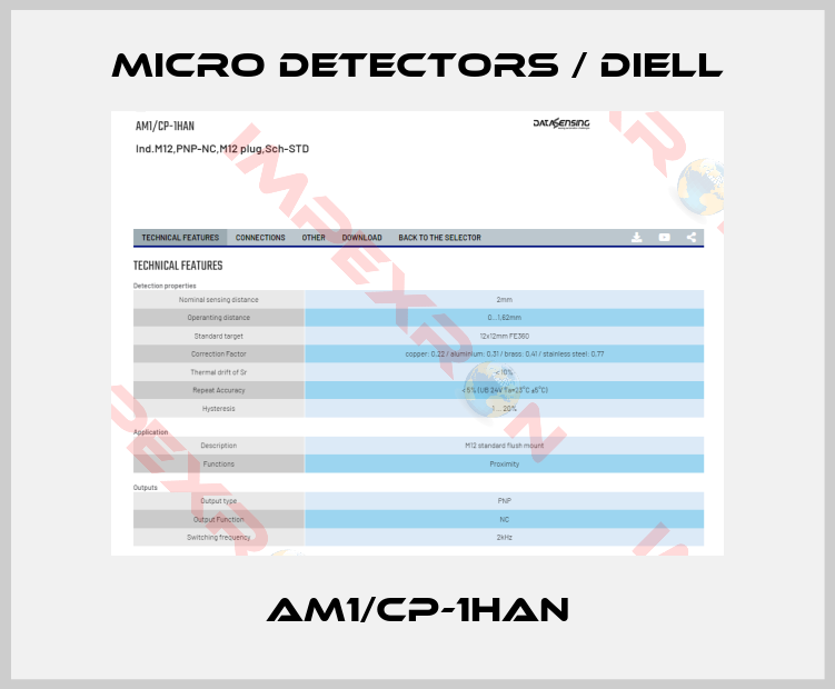 Micro Detectors / Diell-AM1/CP-1HAN
