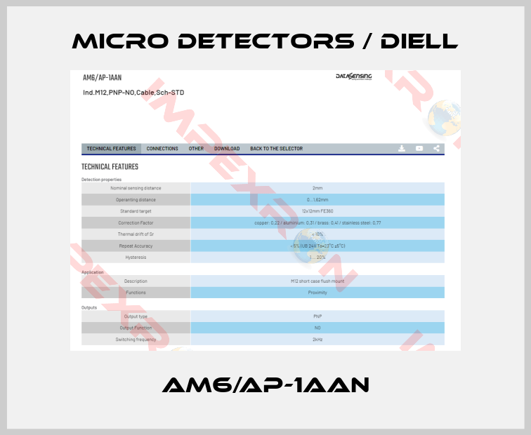 Micro Detectors / Diell-AM6/AP-1AAN