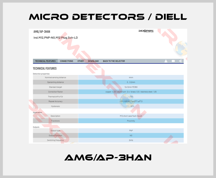 Micro Detectors / Diell-AM6/AP-3HAN