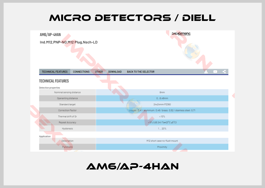 Micro Detectors / Diell-AM6/AP-4HAN
